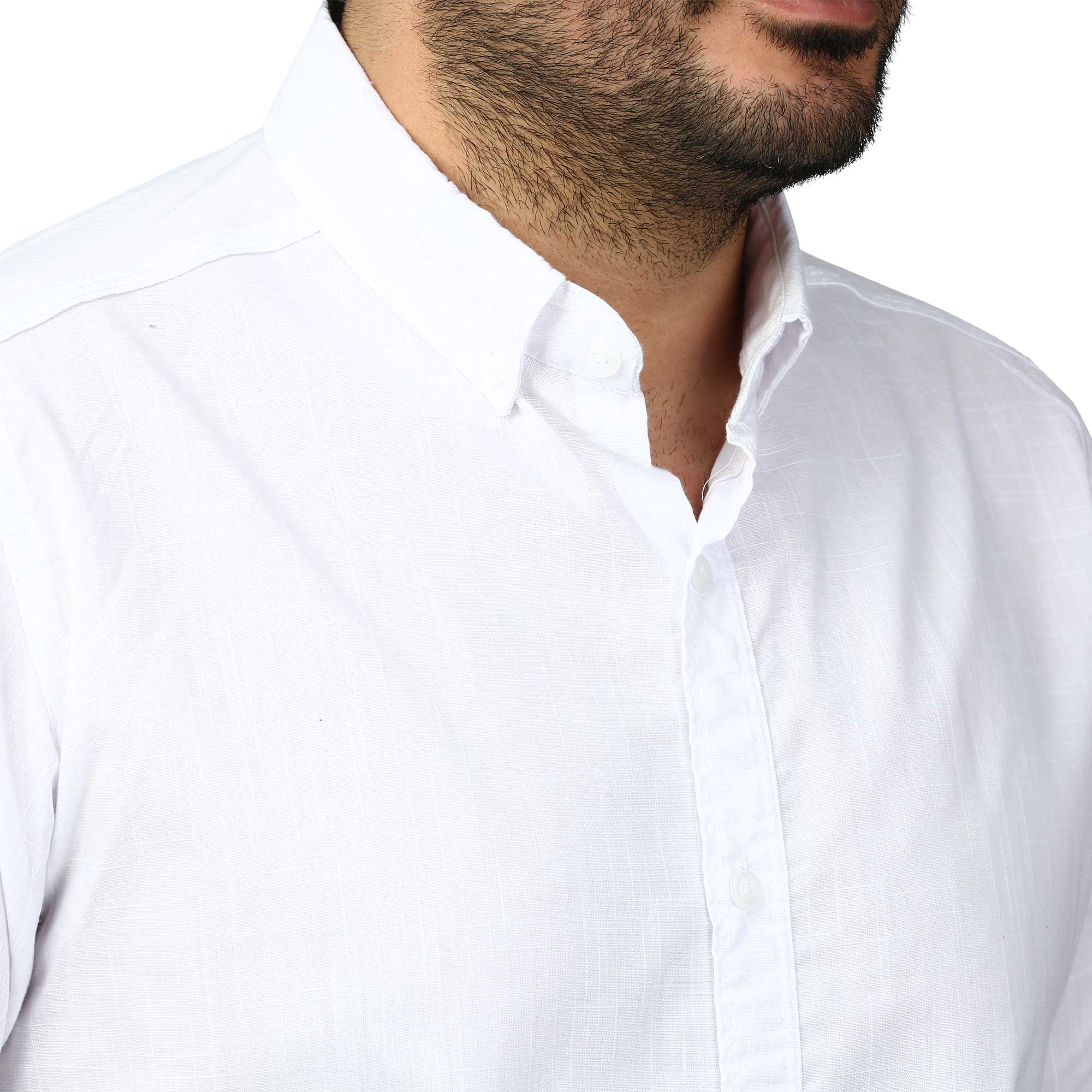 پیراهن آستین بلند لینن مردانه مدل 610599