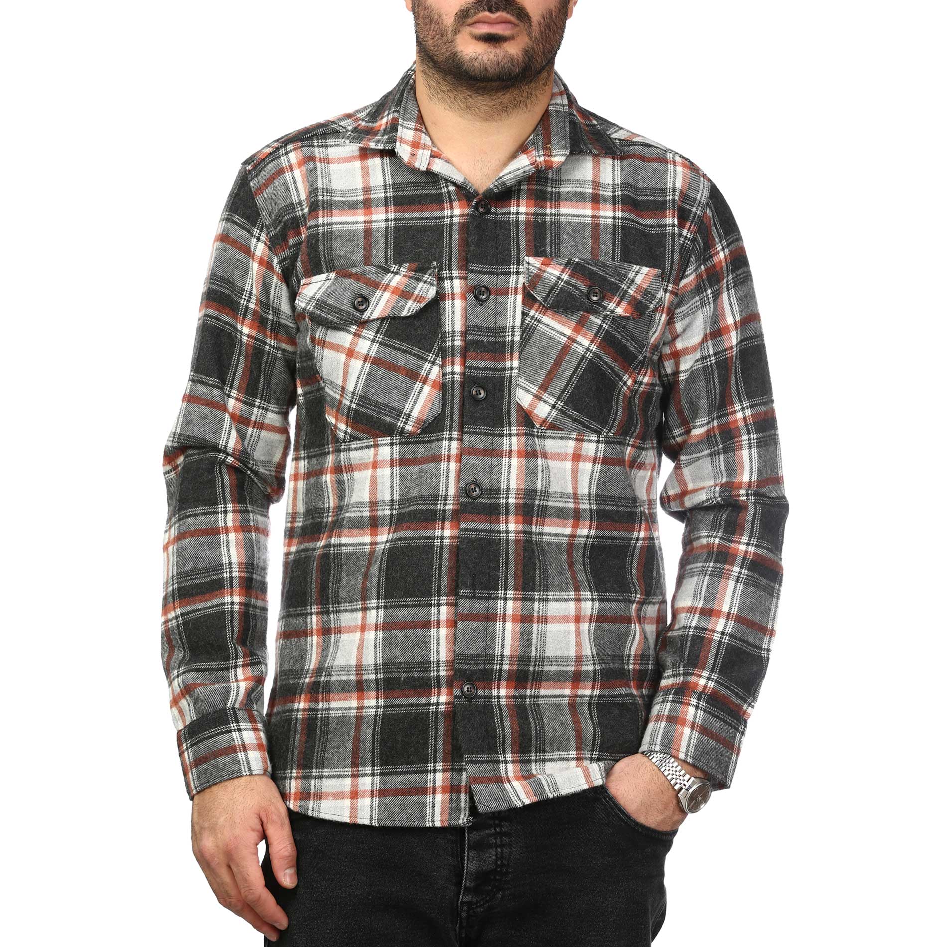 پیراهن پشمی ضخیم مردانه مدل 6203873