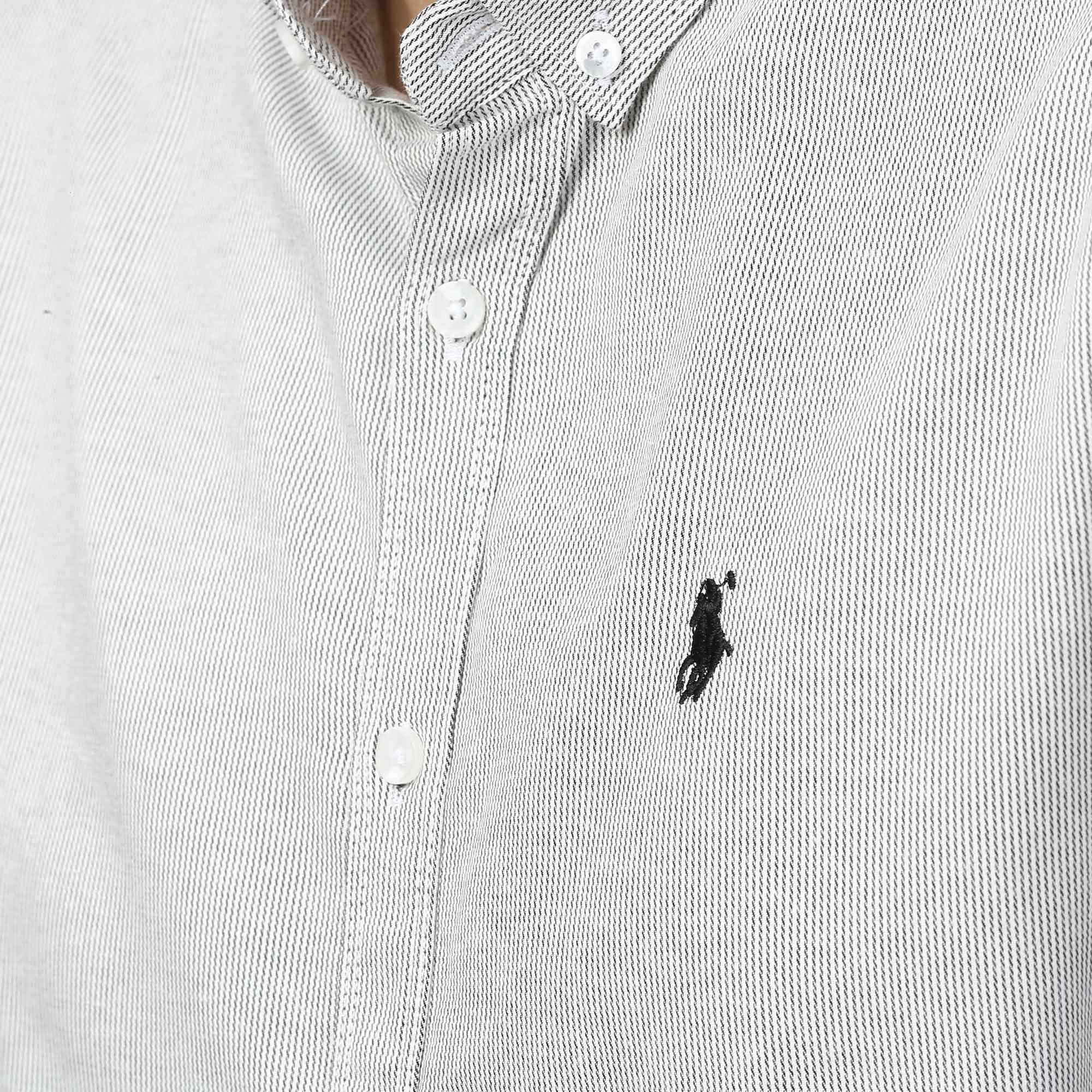 پیراهن آستین بلند راه راه مردانه برند مد مدل 14102017