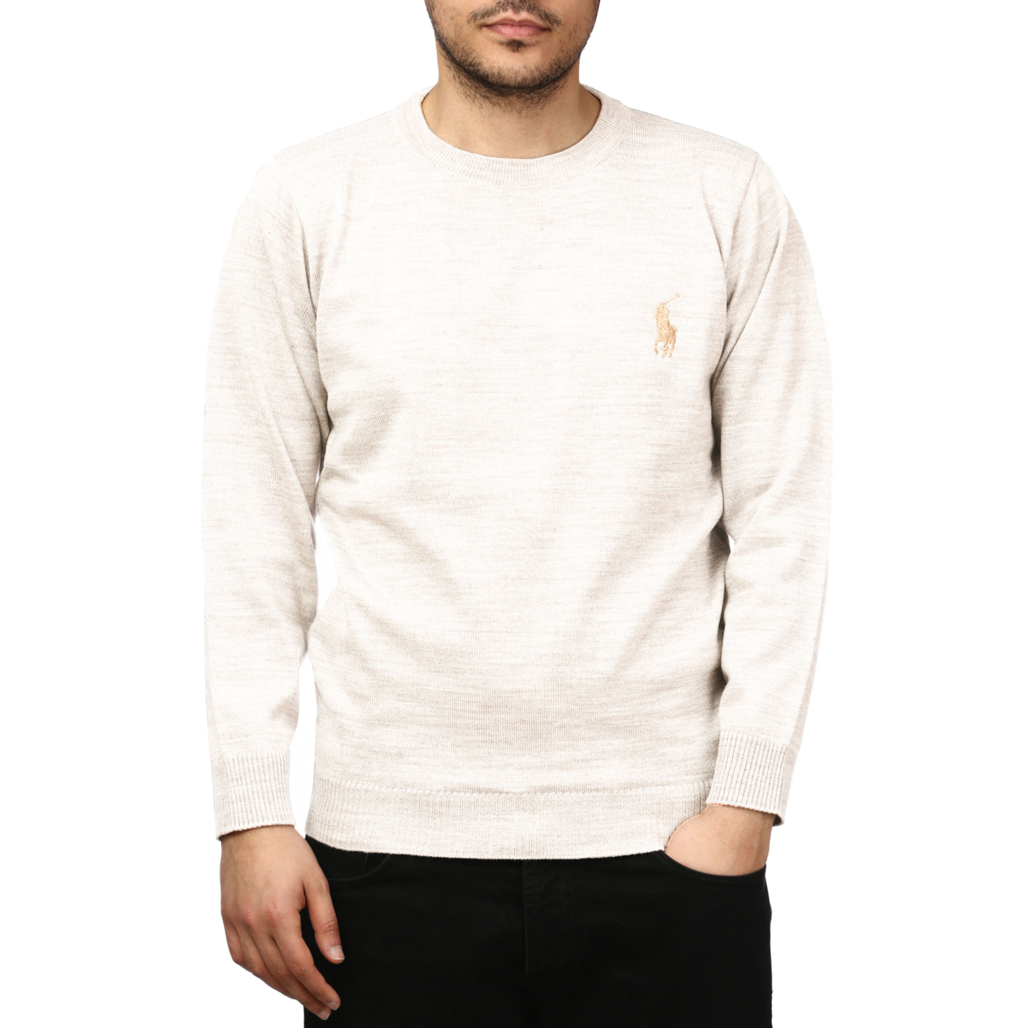 پلیور بافت یقه گرد مردانه مدل 6598516