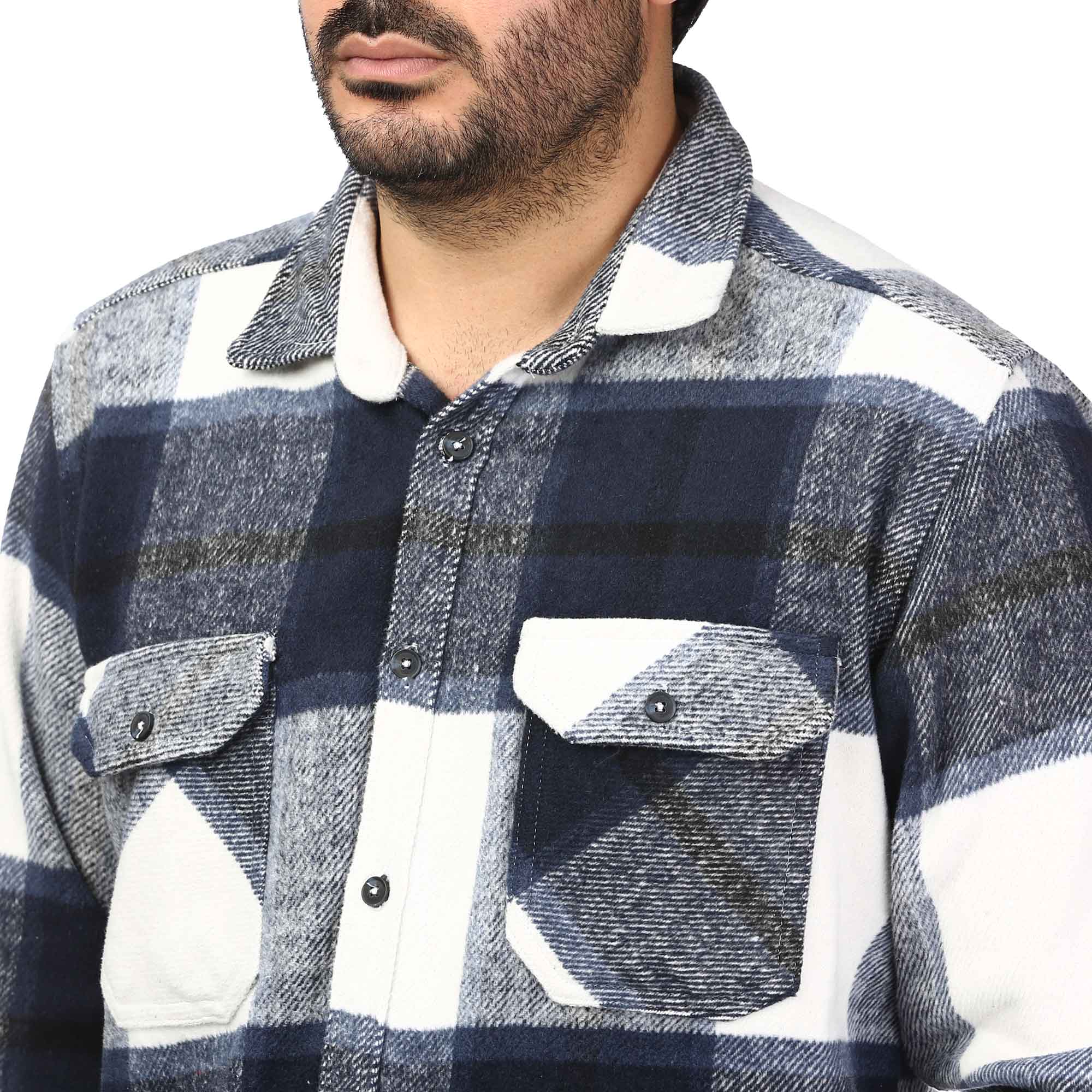 پیراهن آستین بلند پشمی ضخیم مردانه برند مد مدل 1410386