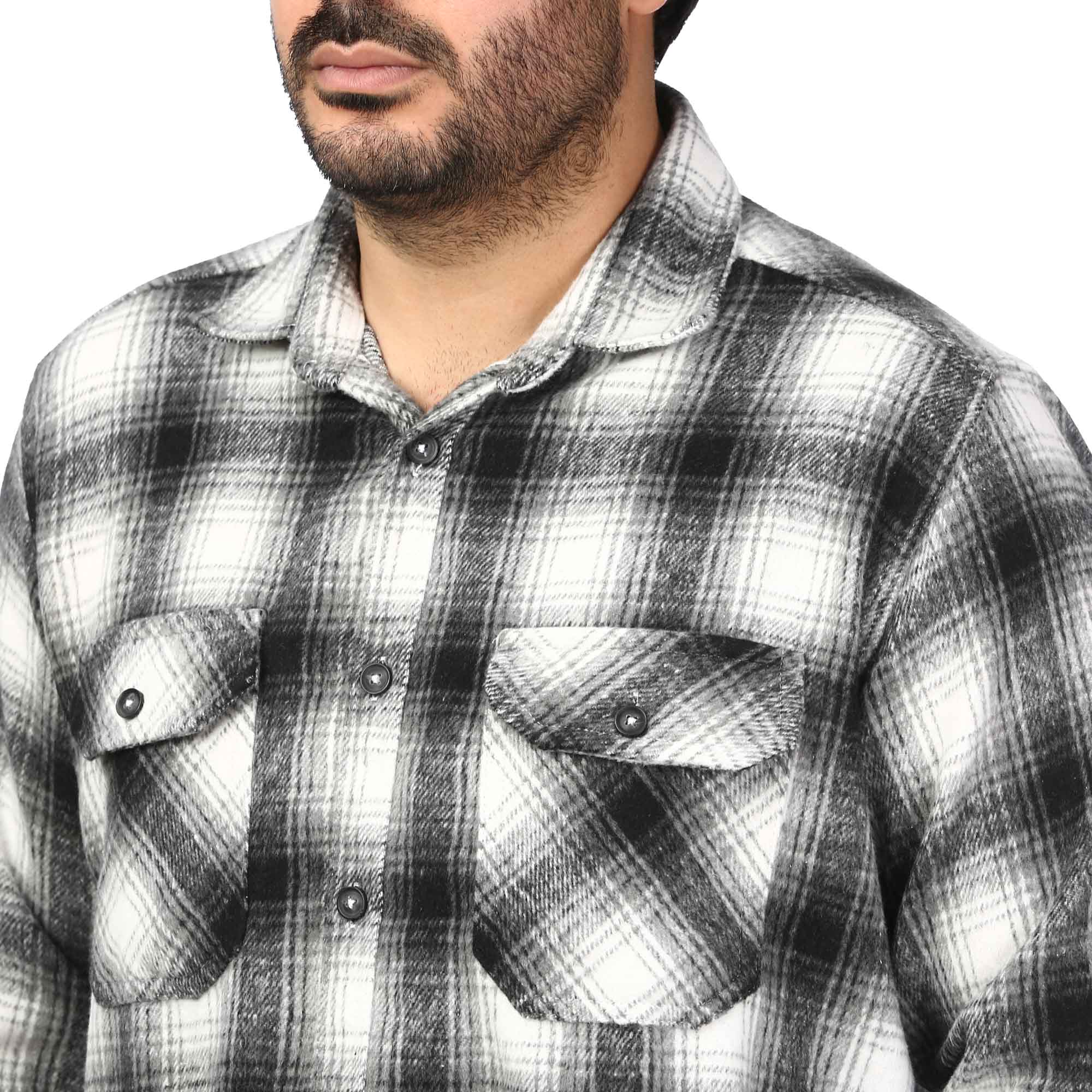 پیراهن آستین بلند پشمی ضخیم مردانه برند مد مدل 1410382