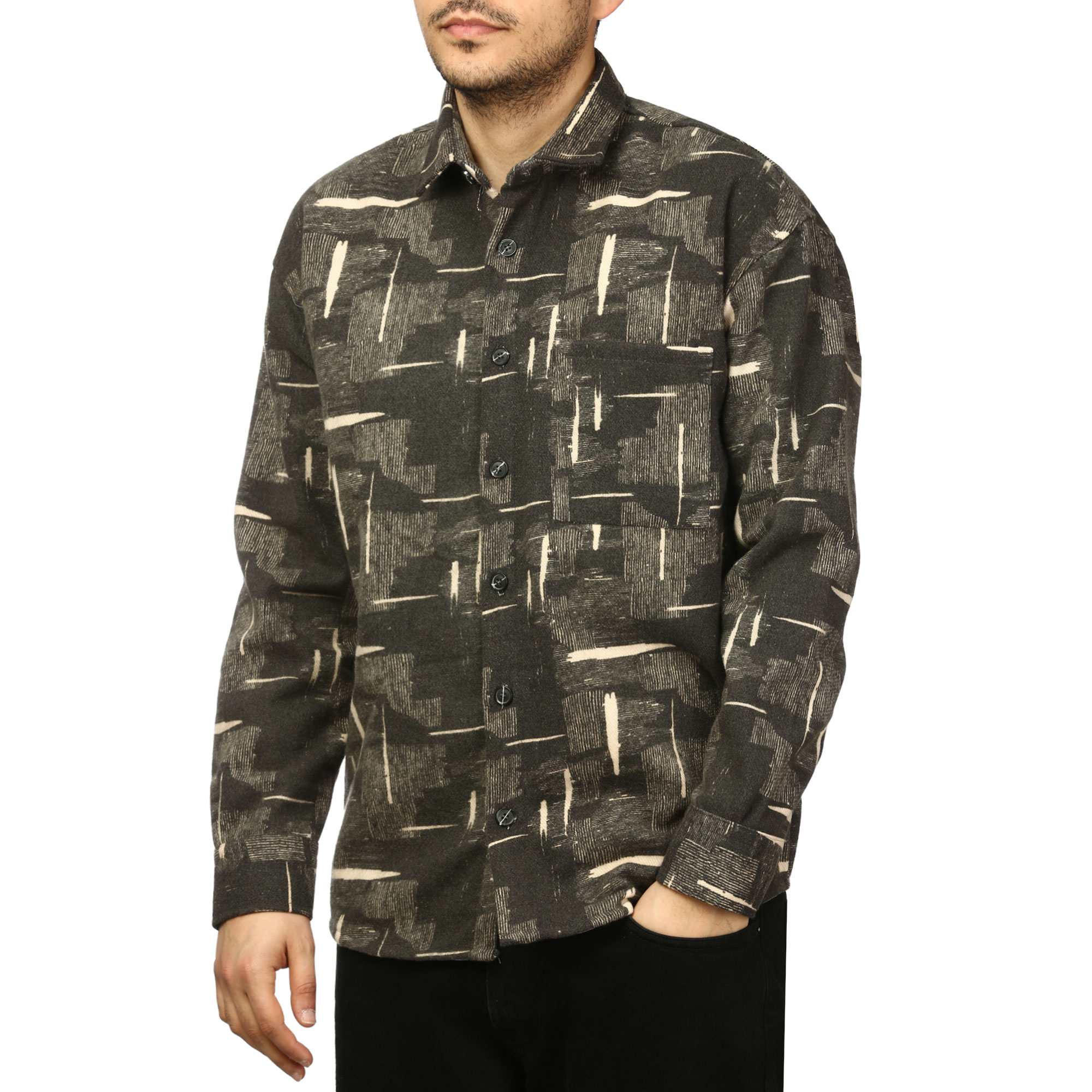 پیراهن پشمی ضخیم مردانه مدل 6203876