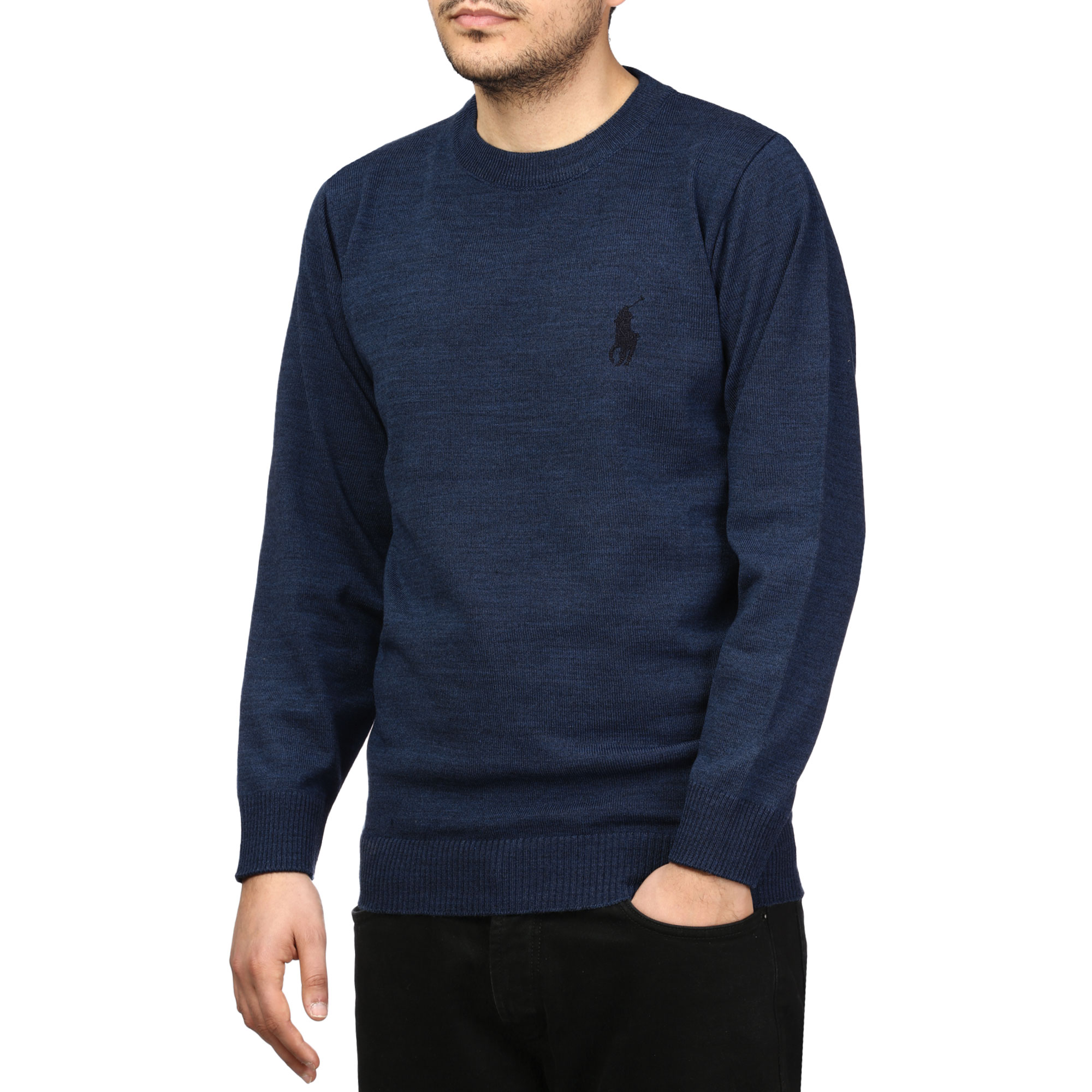 پلیور بافت یقه گرد مردانه مدل 6598511