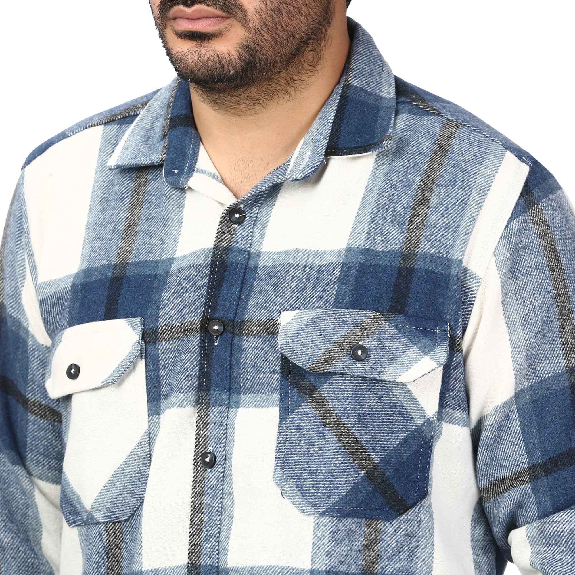 پیراهن آستین بلند پشمی ضخیم مردانه برند مد مدل 1410383