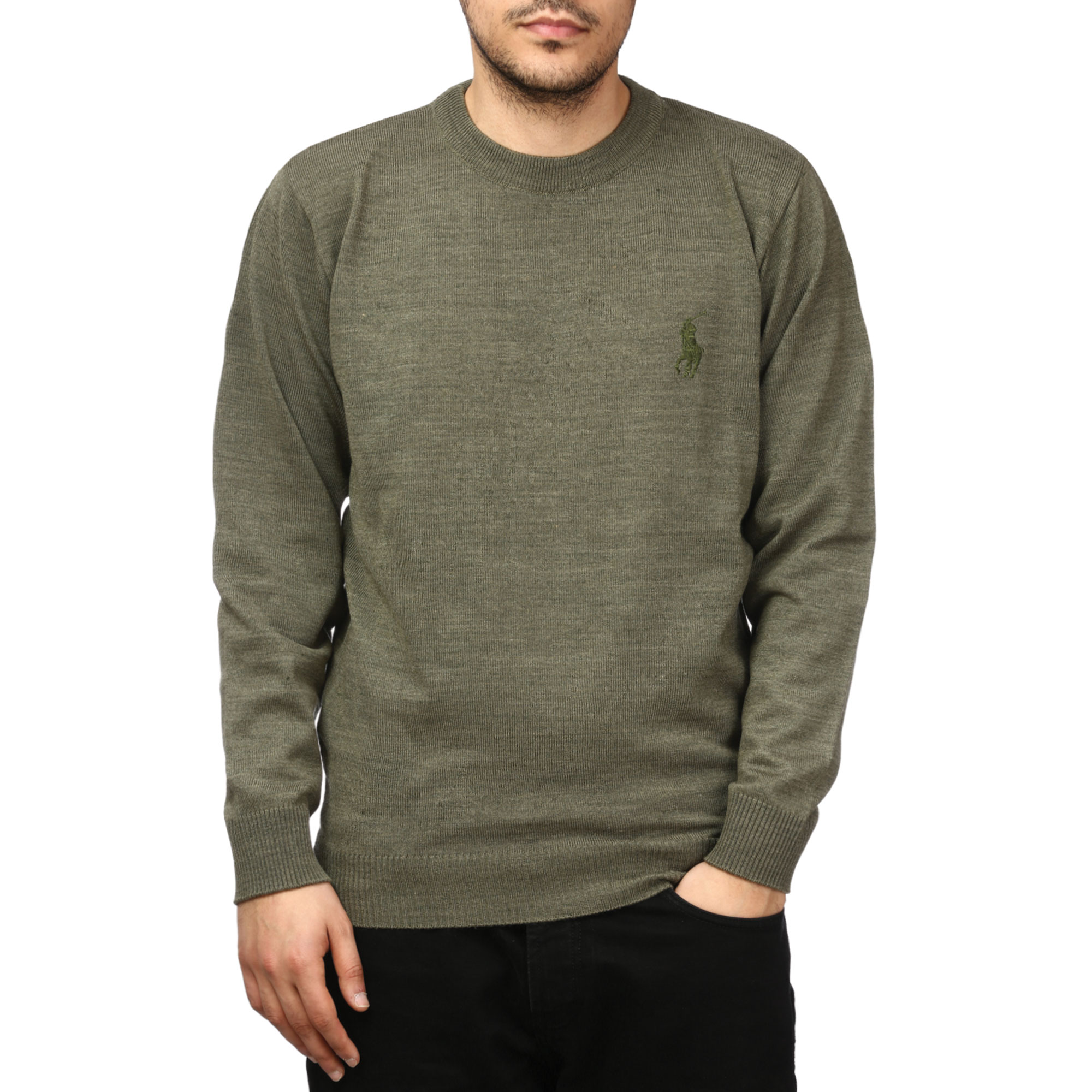 پلیور بافت یقه گرد مردانه مدل 6598517