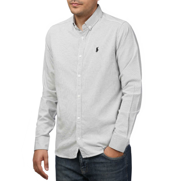 پیراهن آستین بلند راه راه مردانه برند مد مدل 14102017