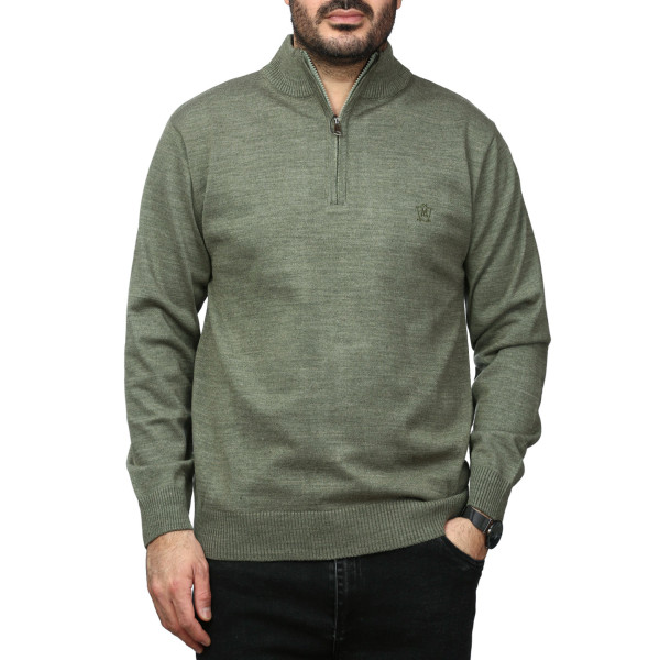 پلیور بافت یقه نیم زیپ ماراتن مدل 1719853