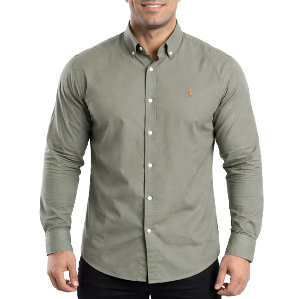 پیراهن سایز بزرگ آستین بلند مردانه  تن کوک مدل 130296