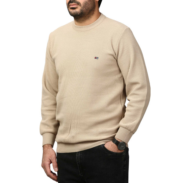 پلیور بافت فندقی مردانه مدل 659859