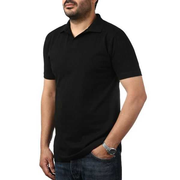 پولوشرت آستین کوتاه یقه شکاری مردانه سیزر مدل 15611951