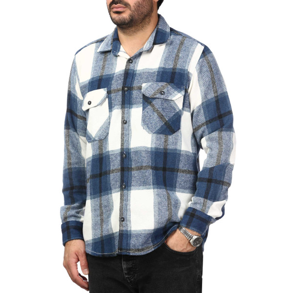 پیراهن آستین بلند پشمی ضخیم مردانه برند مد مدل 1410383