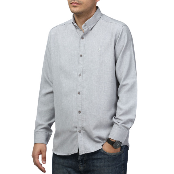 پیراهن آستین بلند لینن مردانه برند مد مدل 1410594