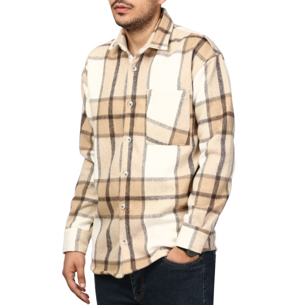 پیراهن پشمی ضخیم مردانه مدل 6203867