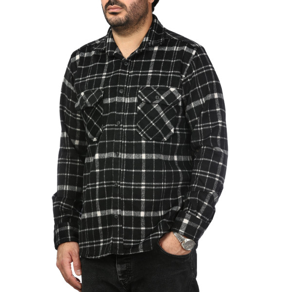 پیراهن آستین بلند پشمی مردانه مدل 6103893