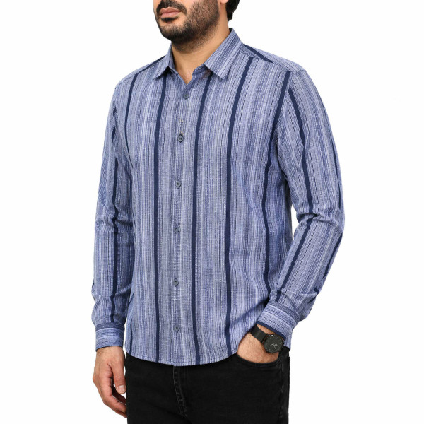 پیراهن آستین بلند کنفی مردانه مدل 61011046