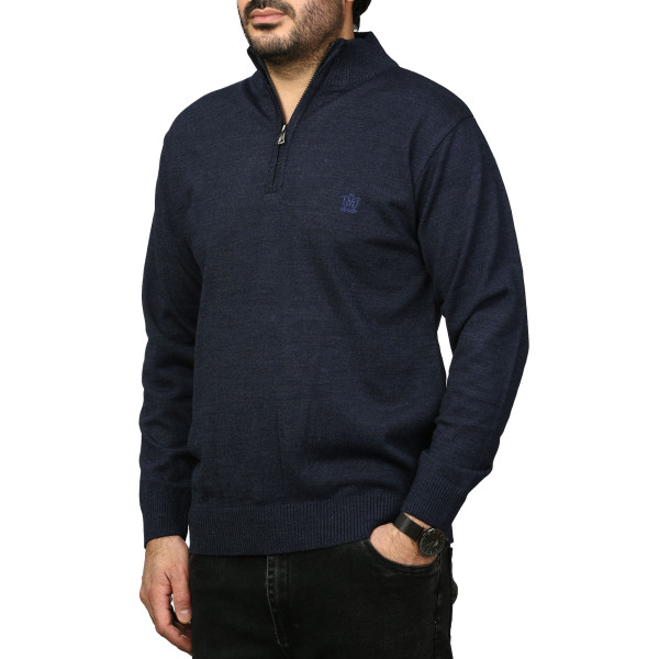 پلیور بافت یقه نیم زیپ ماراتن مدل 1719854