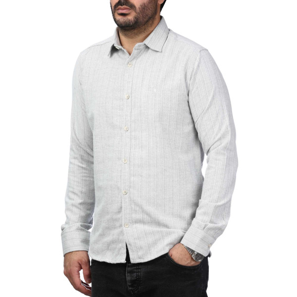 پیراهن آستین بلند راه راه مردانه مدل 6102069