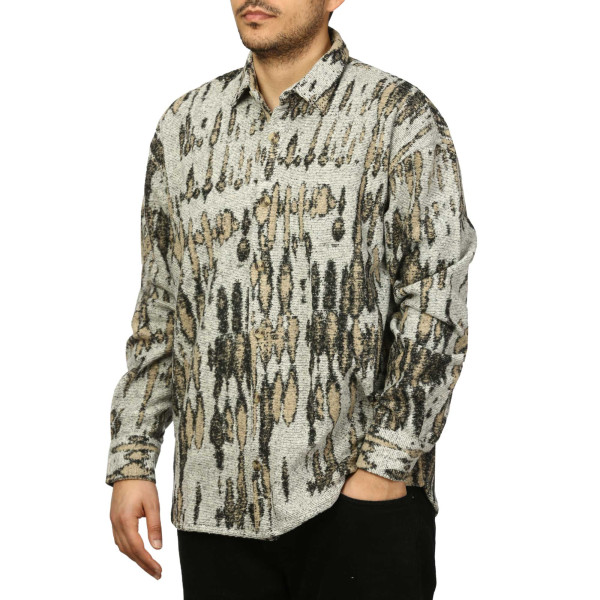پیراهن آستین بلند طرح دار مردانه مدل 610313