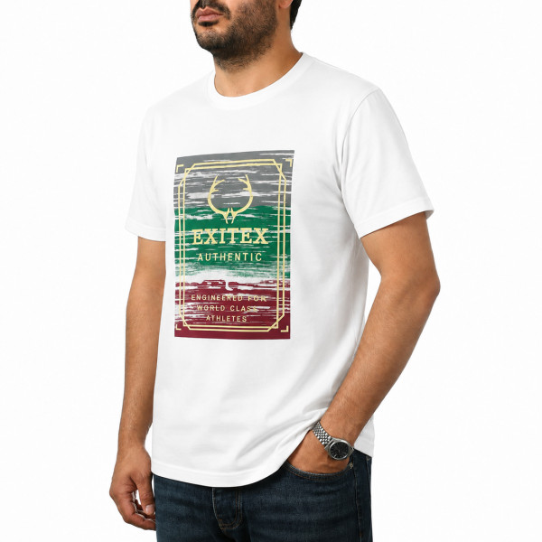 تیشرت آستین کوتاه چاپی مردانه اگزیتکس مدل 75188162