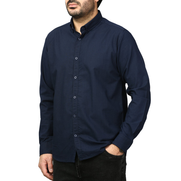 پیراهن آستین بلند لینن مردانه مدل 6105910