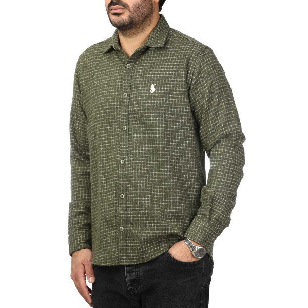 پیراهن آستین بلند پشمی مردانه مدل 6103897