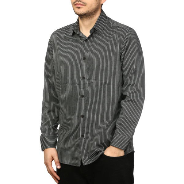 پیراهن آستین بلند راه راه مردانه مدل 620604