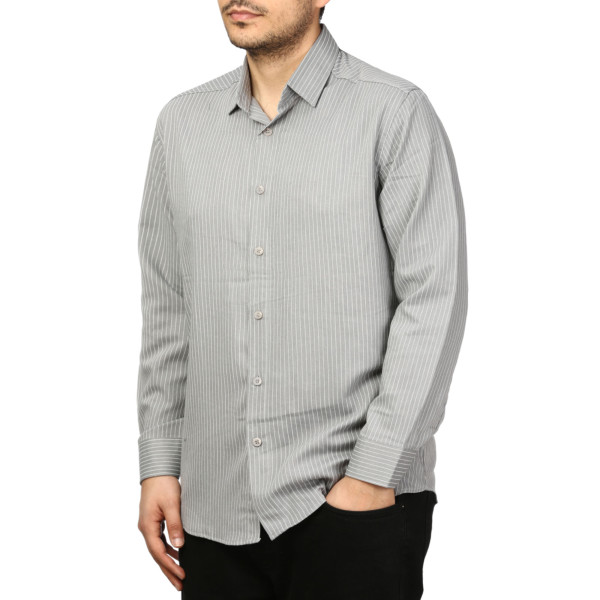 پیراهن آستین بلند راه راه مردانه مدل 620603