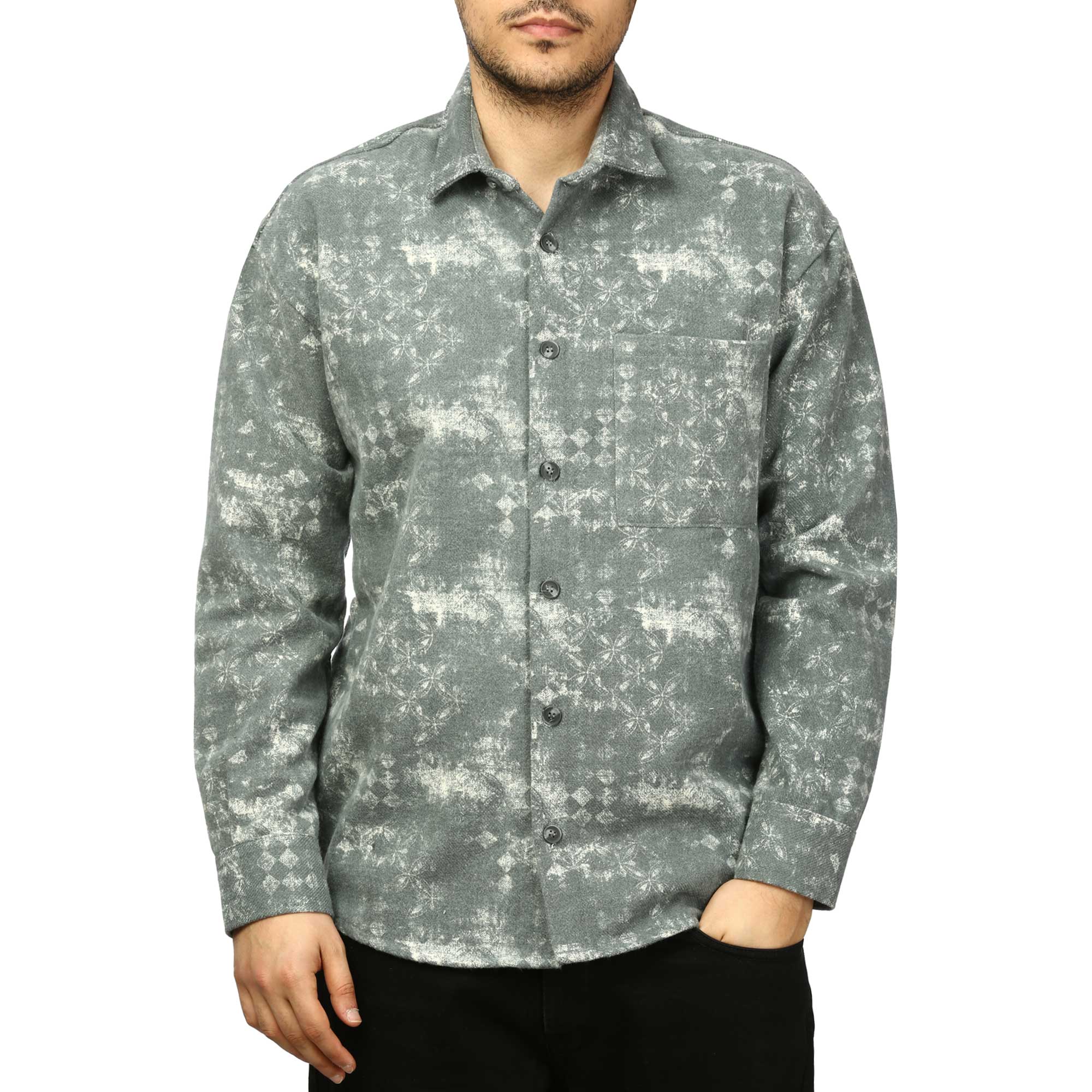 پیراهن پشمی ضخیم مردانه مدل 6203875