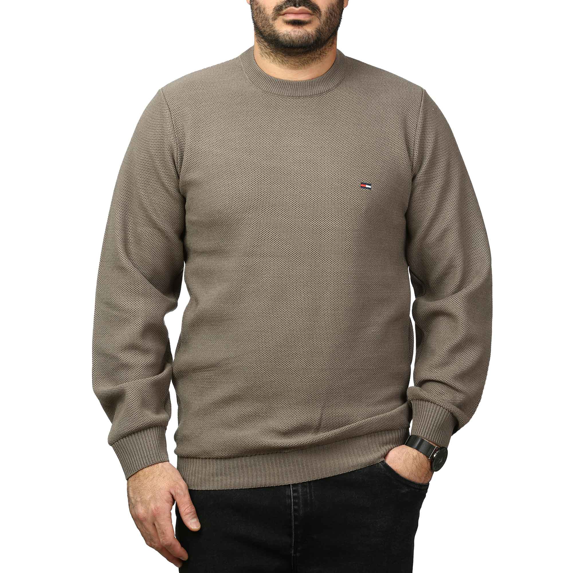 پلیور بافت فندقی مردانه مدل 659853