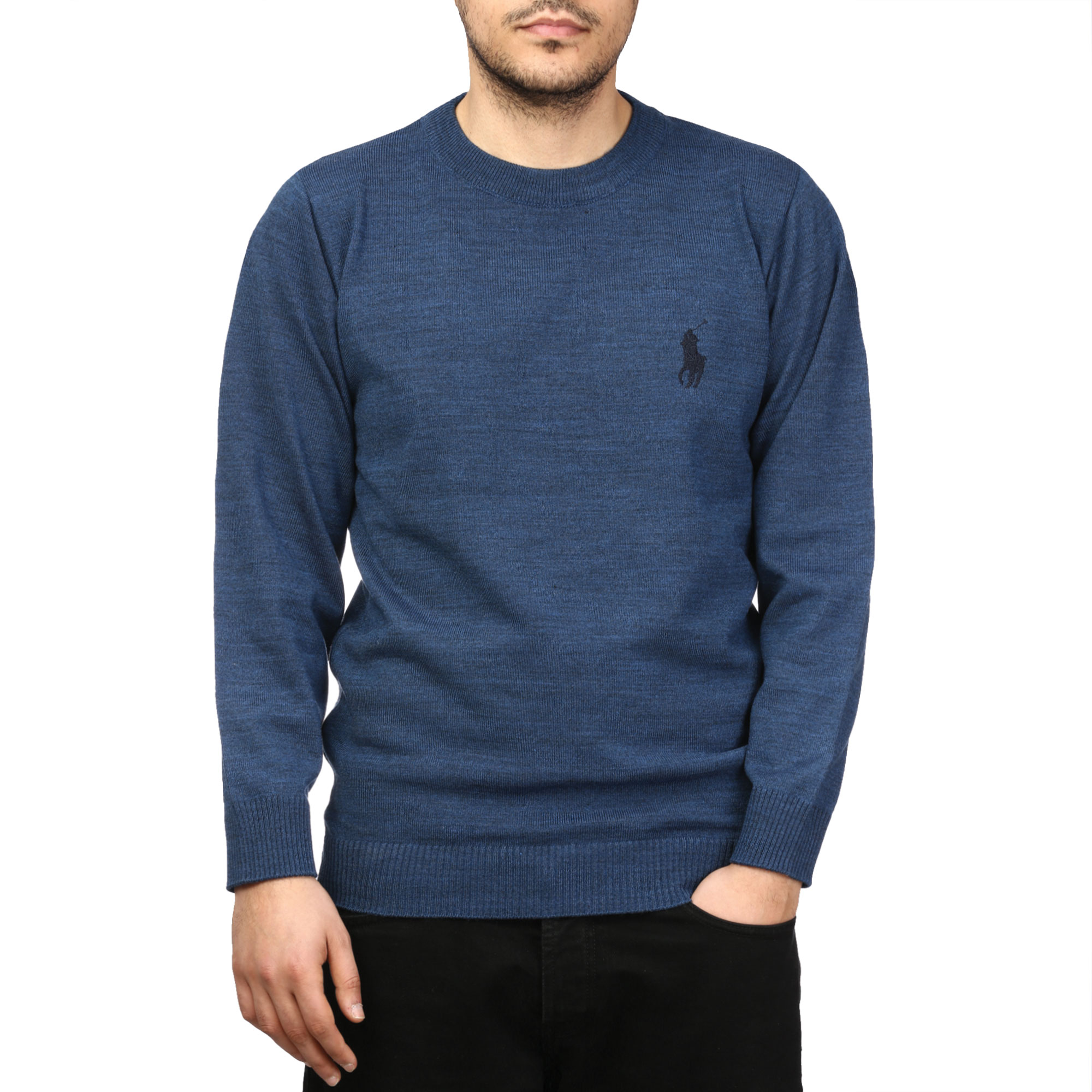 پلیور بافت یقه گرد مردانه مدل 6598521