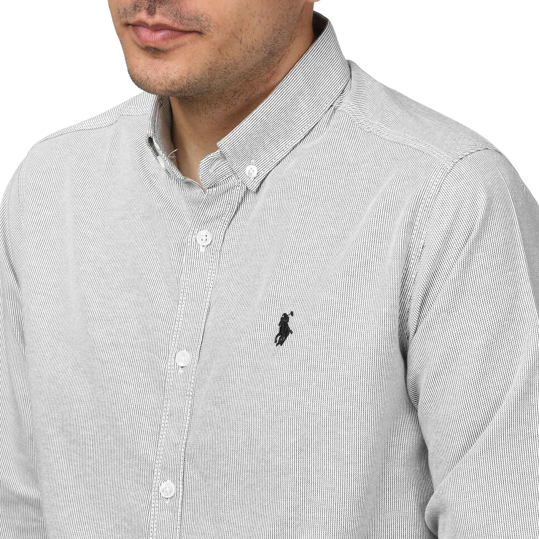 پیراهن آستین بلند راه راه مردانه برند مد مدل 14102017