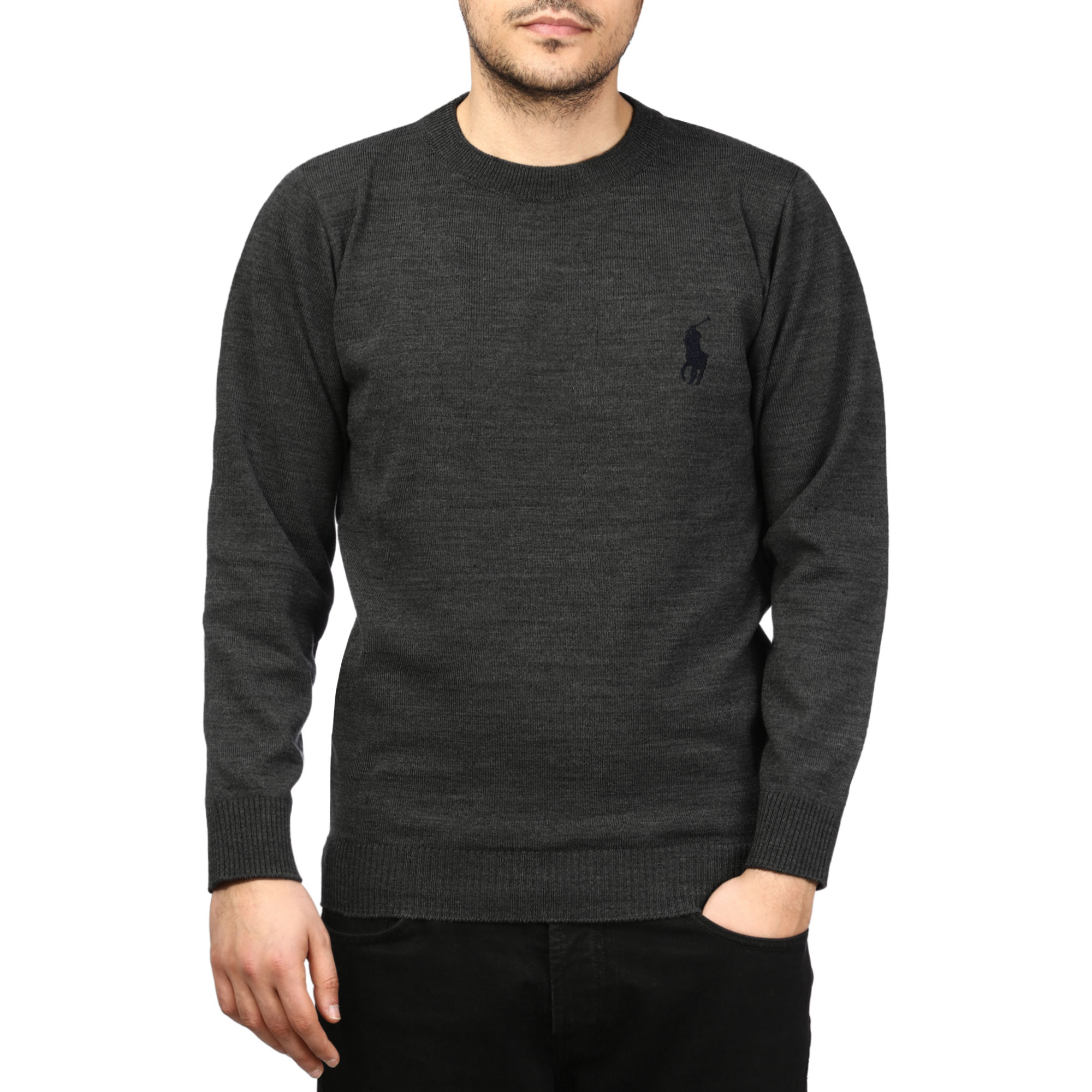 پلیور بافت یقه گرد مردانه مدل 6598522