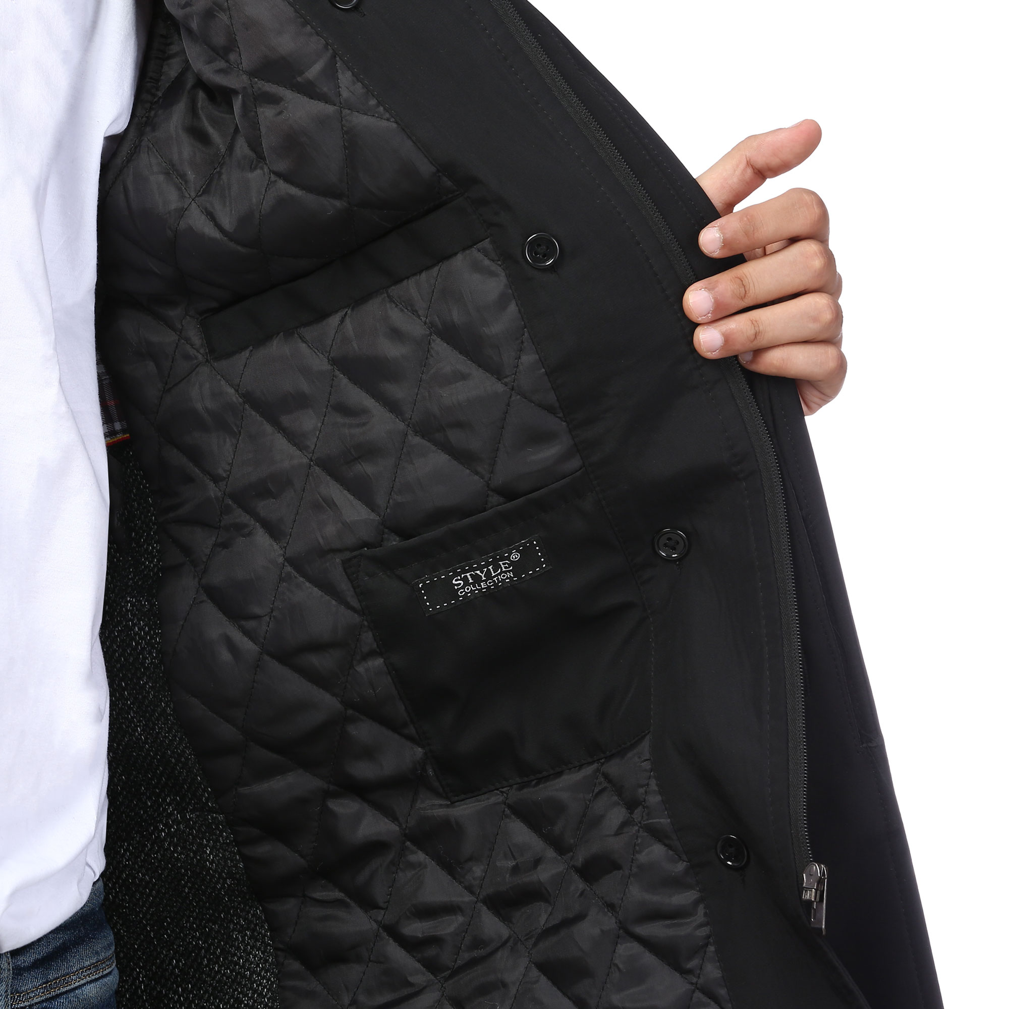 بارانی بلند جلیقه دار مردانه مدل 65761